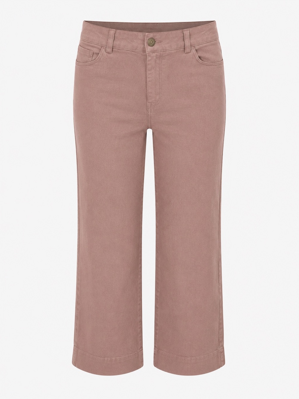 OAK + FORT Dusty Rose Cropped Straight Leg Trouser Pants